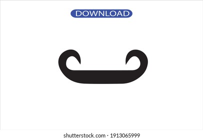 mustache icon or logo isolated sign symbol vector illustration - high quality black style vector icons.