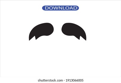 mustache icon or logo isolated sign symbol vector illustration - high quality black style vector icons.