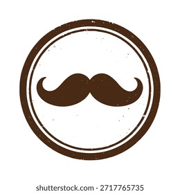 Vector del sello del logotipo del bigote en el fondo blanco
Icono de sello de Vector
