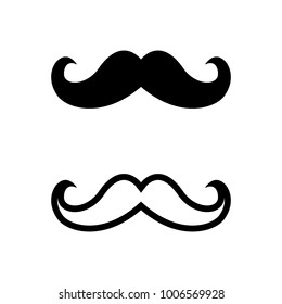 mustache icon logo template