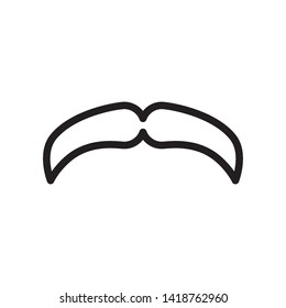 mustache icon logo vector design template