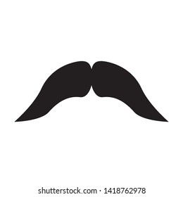 mustache icon logo vector design template