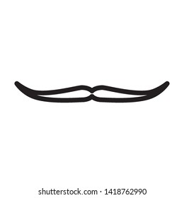 mustache icon logo vector design template