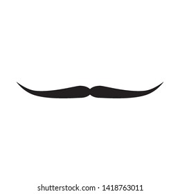 mustache icon logo vector design template