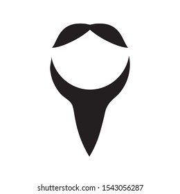 mustache icon logo vector design 