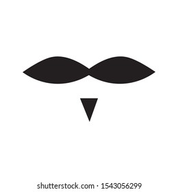mustache icon logo vector design 