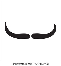 mustache icon logo vector design
