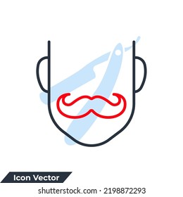 mustache icon logo vector illustration. mustache symbol template for graphic and web design collection