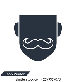 mustache icon logo vector illustration. mustache symbol template for graphic and web design collection