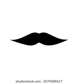 Mustache Icon. Male Symbol. Face Decorations For Parties. Vector illustration.