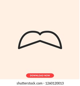Mustache icon modern vector style