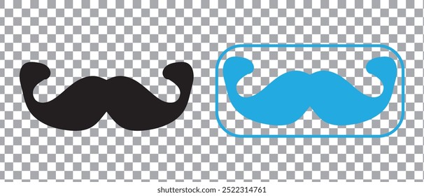 Mustache icon. moustache Icon isolated on PNG background. vector illustration.