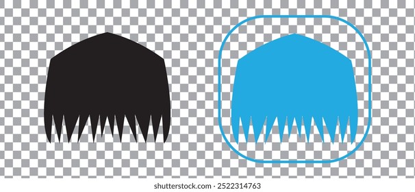 Mustache icon. moustache Icon isolated on PNG background. vector illustration.