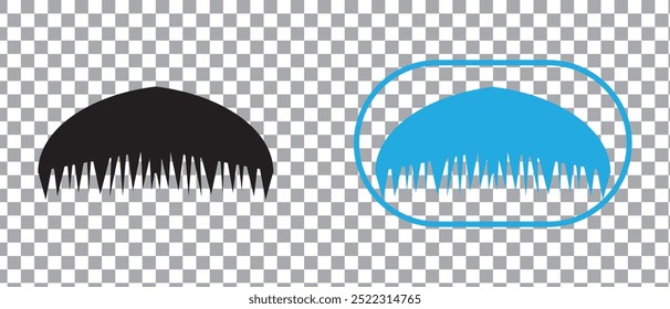 Mustache icon. moustache Icon isolated on PNG background. vector illustration.