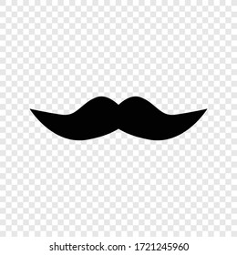 Icono de bigote en cuadrícula transparente