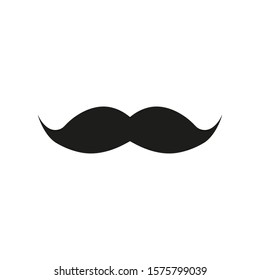 Mustache. Mustache icon on a white background. Vector