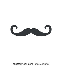mustache icon on white background