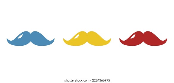 mustache icon on a white background, vector illustration