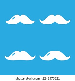 mustache icon on a white background, vector illustration