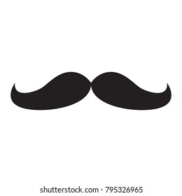 Mustache icon on a white background, Vector illustration