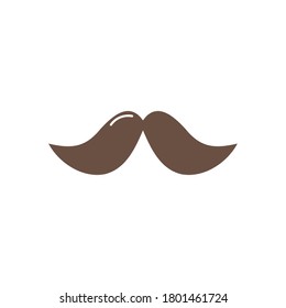mustache icon over white background, flat style, vector illustration