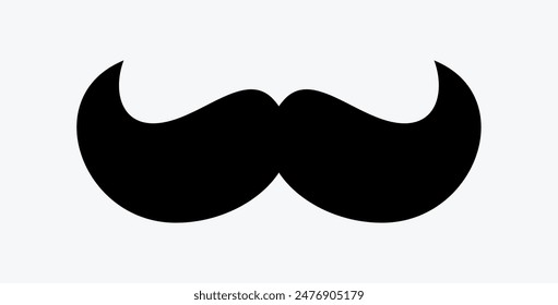 Conjunto de iconos de bigote. Colección de exuberantes bigotes hipster. Estilo retro caballero. Logo de Barbershop. Ilustración vectorial aislada sobre fondo blanco.