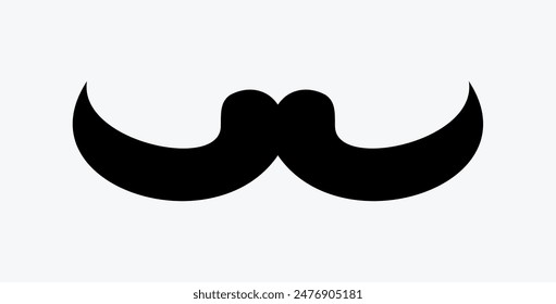 Conjunto de iconos de bigote. Colección de exuberantes bigotes hipster. Estilo retro caballero. Logo de Barbershop. Ilustración vectorial aislada sobre fondo blanco.