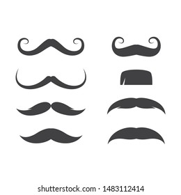 Mustache icon  set vector ilustration template