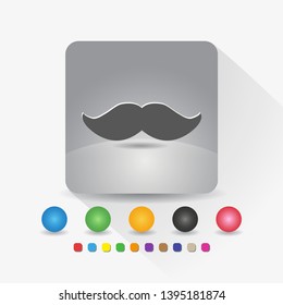 Mustache icon sign app on gray background vector illustration.