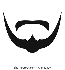 Mustache icon. Simple illustration of mustache vector icon for web
