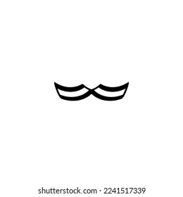 Icono de bigote. Símbolo de fondo de póster de la compañía de cerveza de estilo sencillo. Elemento de diseño del logotipo de la marca de cerveza. Impresión de camisetas de bigote. Vector para pegatinas.