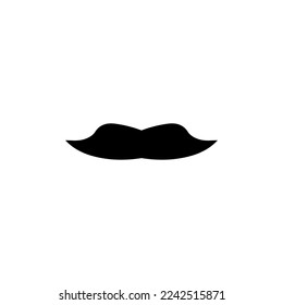 Mustache icon. Simple style beer company big sale poster background symbol. Beer brand logo design element. Mustache t-shirt printing. Vector for sticker.