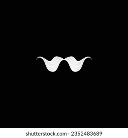 Mustache icon. Simple style beer company big sale poster background symbol. Beer brand logo design element. Mustache t-shirt printing. Vector for sticker.