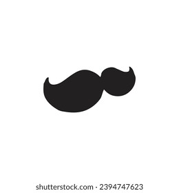 Mustache icon. Simple style beer company big sale poster background symbol. Beer brand logo design element. Mustache t-shirt printing. Vector for sticker.