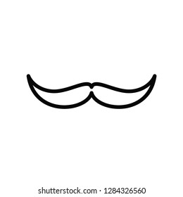 Mustache icon style flat trendy 