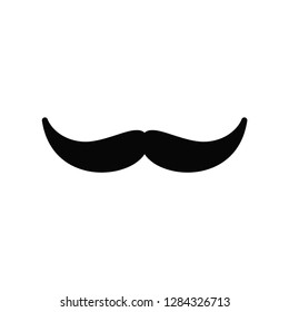Mustache icon style flat trendy 
