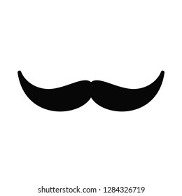 Mustache icon style flat trendy 