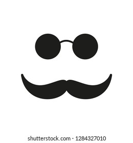 Mustache icon style flat trendy 