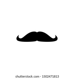 Mustache icon symbol vector. icon on white background
