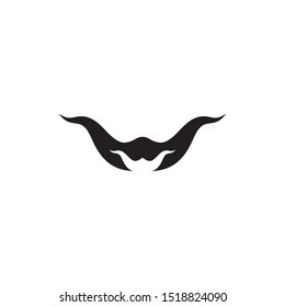 mustache icon template vector design