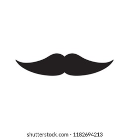 mustache icon in trendy flat design 