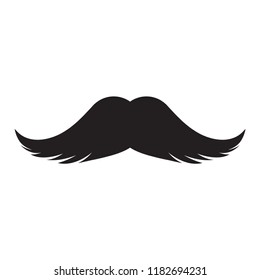 mustache icon in trendy flat design 