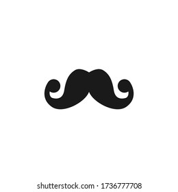Mustache Icon in trendy flat design