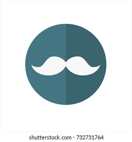 Mustache icon in trendy flat style isolated on white background. Mustache icon symbol for your web site design,Mustache logo, app, UI. Vector illustration, Mustache icon eps10. 
