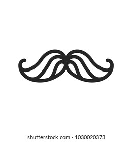 Mustache icon vector