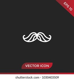 Mustache icon vector