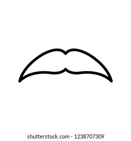 mustache icon vector