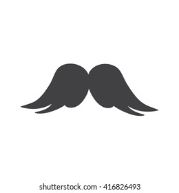 Mustache Icon Vector. 