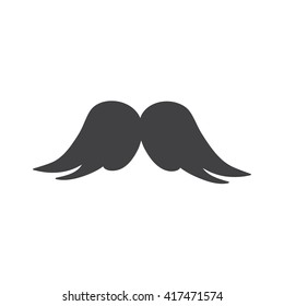 Mustache Icon Vector. 