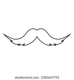  mustache icon  vector barber sign 